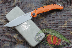 Нож складной тактический FAT DRAGON- NIMO KNIVES Wasteland с оранжевой рукоятью