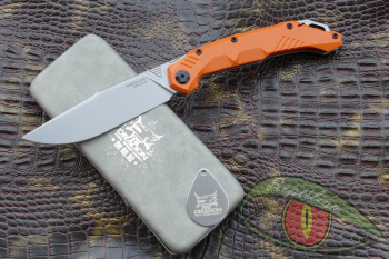 Нож складной тактический FAT DRAGON- NIMO KNIVES Wasteland с оранжевой рукоятью