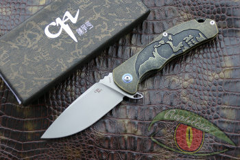 Нож складной CH Череп 3504T-BZ